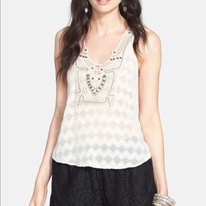 ASTR: beaded/crochet tank top